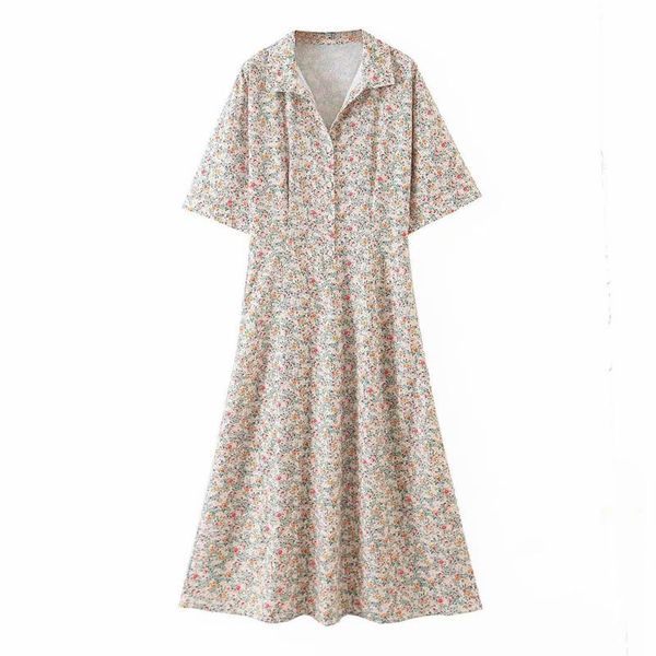 casual dresses 2021 summer women shirts dress vintage buttons floral print loose 3/4 sleeve female elegant sweet street vestidos, Black;gray
casual dresses 2021 summer women shirts dress vintage buttons floral print loose 3/4 sleeve female elegant sweet street vestidos, Black;gray