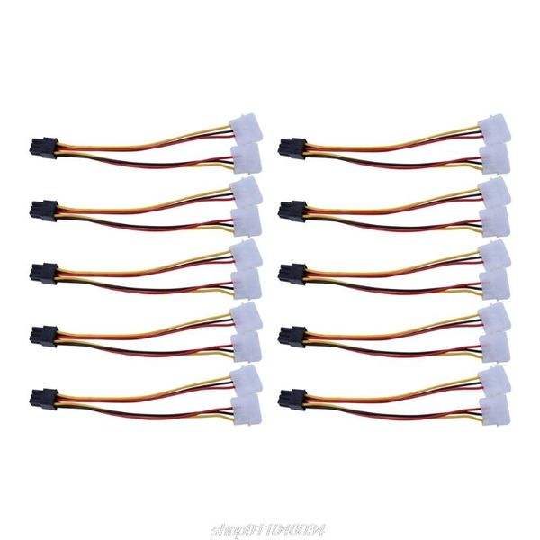 10pcs/set dual molex 4-pin to one pci-e 6-pin power connector y adapter cable m11 21 dropship computer cables & connectors
10pcs/set dual molex 4-pin to one pci-e 6-pin power connector y adapter cable m11 21 dropship computer cables & connectors