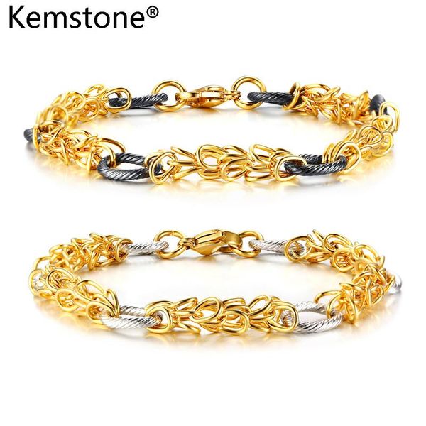 link, chain kemstone retro stainless steel hollow-out gold color wia link bracelet jewelry gift for women, Black
link, chain kemstone retro stainless steel hollow-out gold color wia link bracelet jewelry gift for women, Black