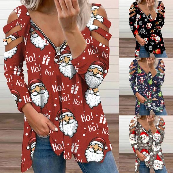 women's blouses & shirts christmas zipper hollow-out lady fashion blouse women casual clothes pullover long sleeve v-neck loose plus si, White
women's blouses & shirts christmas zipper hollow-out lady fashion blouse women casual clothes pullover long sleeve v-neck loose plus si, White