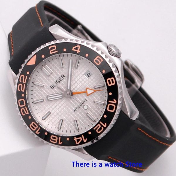 wristwatches 41mm white dial automatic mechanical mens gmt watch rubber strap sapphire glass luminous calendar wristwatch men, Slivery;brown
wristwatches 41mm white dial automatic mechanical mens gmt watch rubber strap sapphire glass luminous calendar wristwatch men, Slivery;brown
