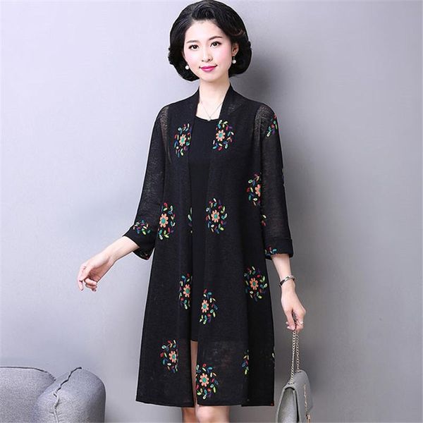 women's jackets 2021 outer ice silk cardigan in the long paragraph summer large size 5xl thin section loose wild jacket female a133, Black;brown
women's jackets 2021 outer ice silk cardigan in the long paragraph summer large size 5xl thin section loose wild jacket female a133, Black;brown