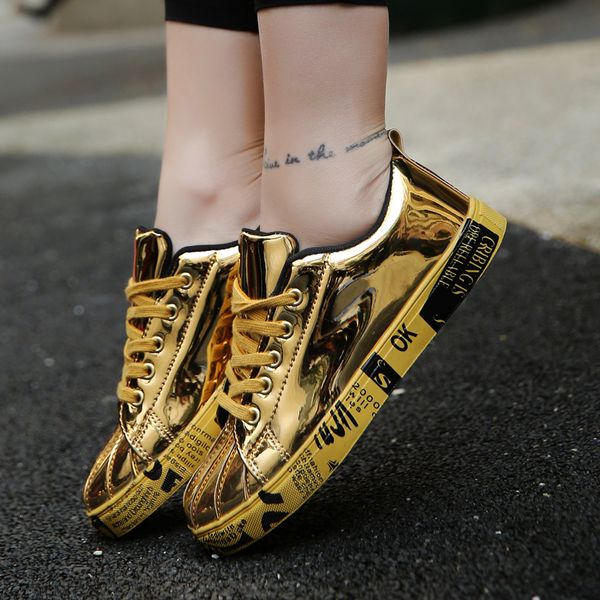 2021 summer women men running shoes students outdoor sports sneakers patent leather glossy black golden silver size 36-46 code 54-558
2021 summer women men running shoes students outdoor sports sneakers patent leather glossy black golden silver size 36-46 code 54-558