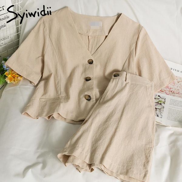 women's tracksuits syiwidii 2 pieces sets women vintage v-neck and wide leg shorts elastic high waist single breasted shirt with pocke, Gray
women's tracksuits syiwidii 2 pieces sets women vintage v-neck and wide leg shorts elastic high waist single breasted shirt with pocke, Gray