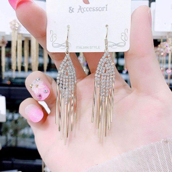 earrings korean 925 silver hook super diamond chain tassel temperament versatile net red fashion thin earrings, Golden
earrings korean 925 silver hook super diamond chain tassel temperament versatile net red fashion thin earrings, Golden