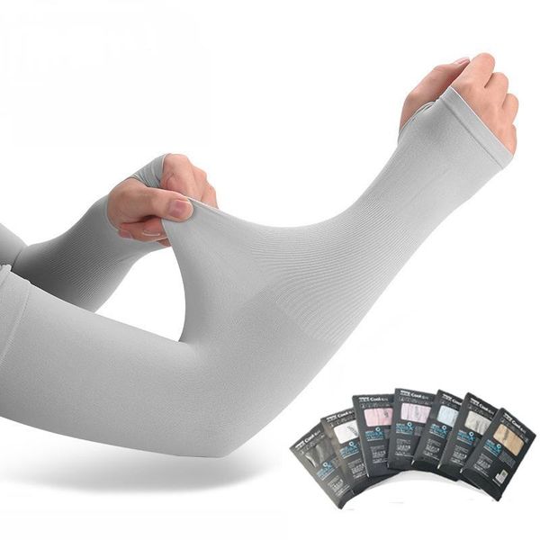 sports riding sleeves sun protection and uv arm guards fishing driving cover summer cool ice silk elbow & knee pads, Black;gray
sports riding sleeves sun protection and uv arm guards fishing driving cover summer cool ice silk elbow & knee pads, Black;gray