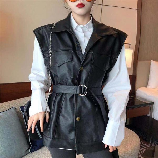 women's leather & faux spring autumn vintage vest coat women motorcycle sleeveless biker jacket streetwear black pu coats
women's leather & faux spring autumn vintage vest coat women motorcycle sleeveless biker jacket streetwear black pu coats