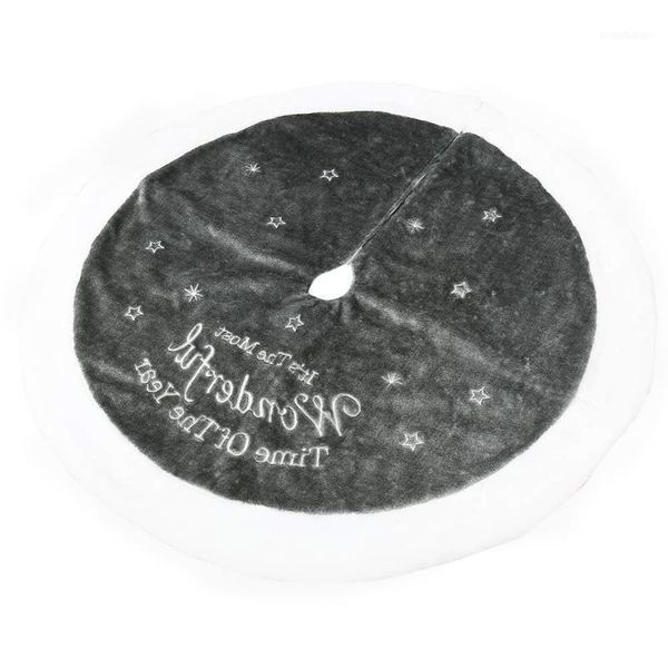 christmas decorations tree skirt with embroidered star white quilted trim faux fur plush xmas base cover decoration 37inch/95cm1
christmas decorations tree skirt with embroidered star white quilted trim faux fur plush xmas base cover decoration 37inch/95cm1