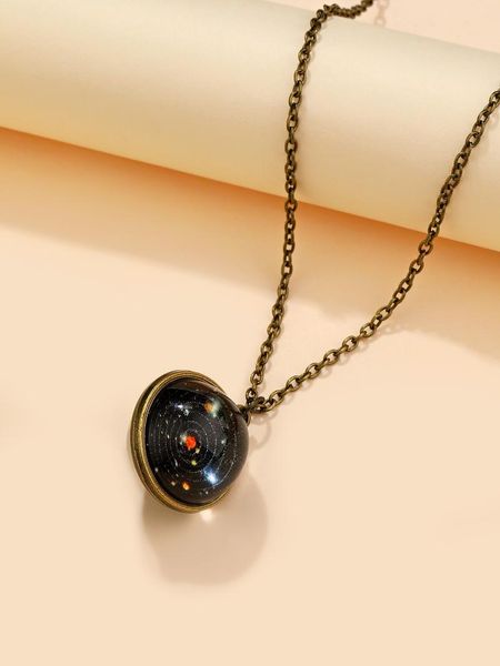 pendant necklaces solar system double sided glass star necklace, time gem necklace, Silver
pendant necklaces solar system double sided glass star necklace, time gem necklace, Silver