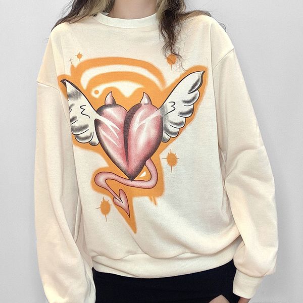 hoodies england apricot heart-shaped printing loosely designed women's sweatpants long harajuku fashions autumn pullover, Black
hoodies england apricot heart-shaped printing loosely designed women's sweatpants long harajuku fashions autumn pullover, Black