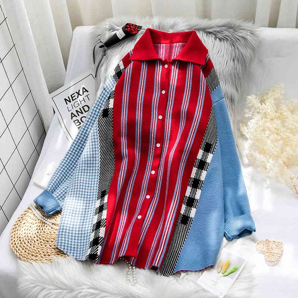 women's blouses & shirts superaen mid calf striped polo collar sweater women loose knit jacket cardigan in autumn and winter beoi, White
women's blouses & shirts superaen mid calf striped polo collar sweater women loose knit jacket cardigan in autumn and winter beoi, White