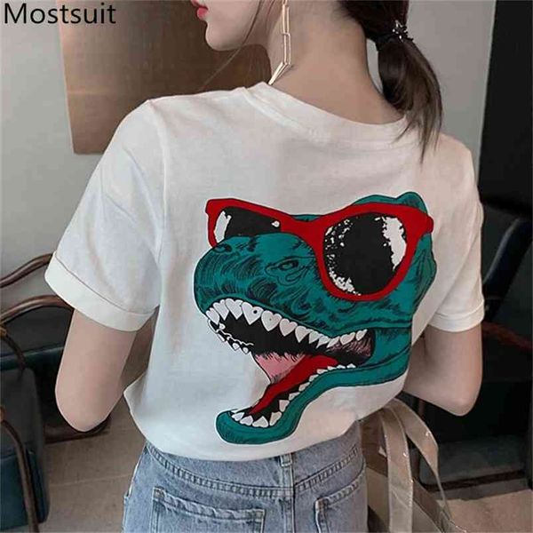 dinosaur letters printed women t shirts summer short sleeve o-neck vintage fashion loose tees t-shirts femme 210513, White
dinosaur letters printed women t shirts summer short sleeve o-neck vintage fashion loose tees t-shirts femme 210513, White