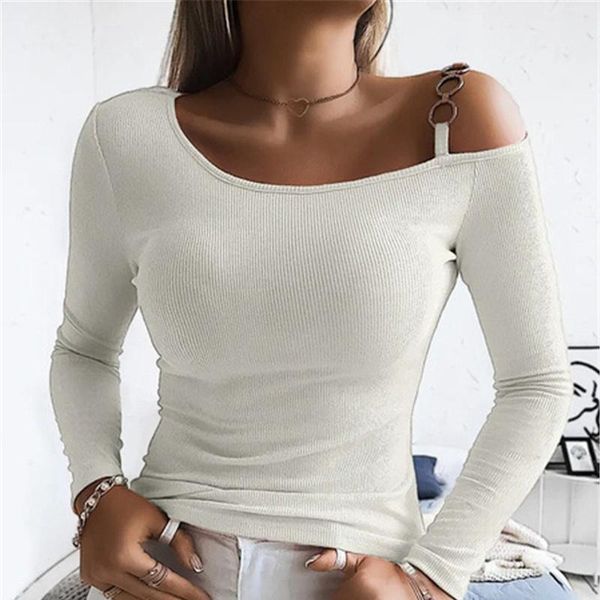 women's blouses & shirts elegant off shoulder solid women pullover casual long sleeve slim fit lady autumn t-shirt all-match knitt, White
women's blouses & shirts elegant off shoulder solid women pullover casual long sleeve slim fit lady autumn t-shirt all-match knitt, White