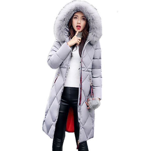 down winter thick plus size down long large fur collar coat, women's padded jacket, Black
down winter thick plus size down long large fur collar coat, women's padded jacket, Black