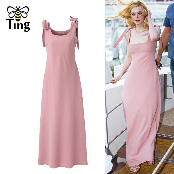 designer celebrity pink maxi long party dresses women bow strap summer spring loose casual dress vestidos de fiesta 210513, Black;gray
designer celebrity pink maxi long party dresses women bow strap summer spring loose casual dress vestidos de fiesta 210513, Black;gray
