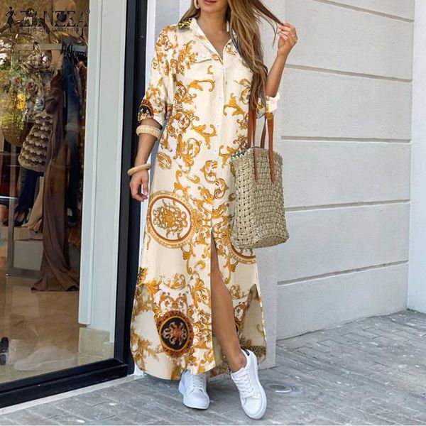 casual dresses vintage printed women shirt dress 2022 spring autumn long sleeve maxi vestidos lady ol lapel oversized party robe, Black;gray
casual dresses vintage printed women shirt dress 2022 spring autumn long sleeve maxi vestidos lady ol lapel oversized party robe, Black;gray