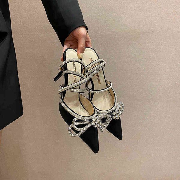 herme women's slippers small ck high heel's spring 2022 line buckle pearl bow temperament pointed size single sho, Black
herme women's slippers small ck high heel's spring 2022 line buckle pearl bow temperament pointed size single sho, Black