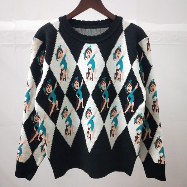1230 2020 1 autumn brand same style sweaters crew neck print regular long sleeve print women clothes 5, White;black
1230 2020 1 autumn brand same style sweaters crew neck print regular long sleeve print women clothes 5, White;black