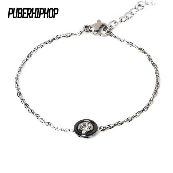 link, chain simple style link bracelet for women ladies shining cubic zircon crystal never fade ceramic jewelry birthday gift, Black
link, chain simple style link bracelet for women ladies shining cubic zircon crystal never fade ceramic jewelry birthday gift, Black