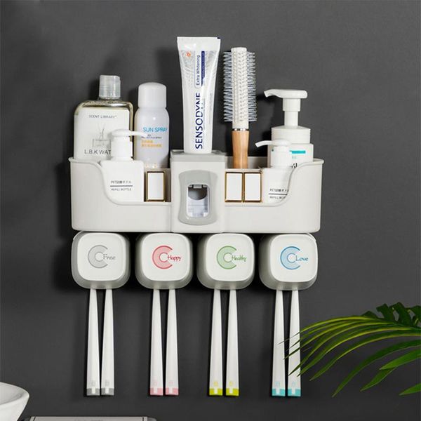 bathroom storage toothbrush holder 4-piece multifunctional accessories set, automatic toothpaste dispenser holder,
bathroom storage toothbrush holder 4-piece multifunctional accessories set, automatic toothpaste dispenser holder,