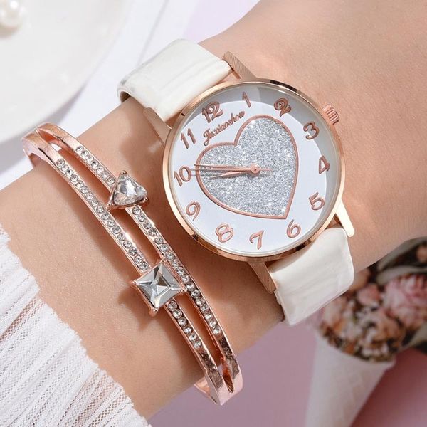 wristwatches fashion women's wristwatch heart starry dial dress ladies quartz wrist watch luxury women business sport clock gift, Slivery;brown
wristwatches fashion women's wristwatch heart starry dial dress ladies quartz wrist watch luxury women business sport clock gift, Slivery;brown