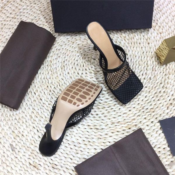 fashion square toe slippers mules shoes mesh genuine leather soft sole high heels women 2021 arrival, Black
fashion square toe slippers mules shoes mesh genuine leather soft sole high heels women 2021 arrival, Black