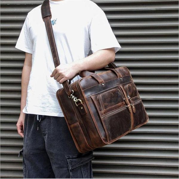 italian cowhide leather briefcase men business handbag shoulder travel lapbag 17 15 inches large capacity ykk metal zippers briefcases
italian cowhide leather briefcase men business handbag shoulder travel lapbag 17 15 inches large capacity ykk metal zippers briefcases