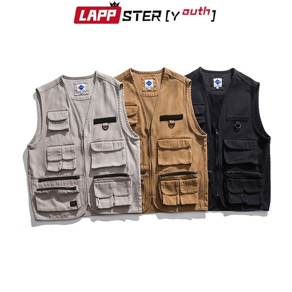 lappster multi function pocket cargo gilet japanese streetwear fashion vest match hip hop cotton sleeveless vests 210420, White;black
lappster multi function pocket cargo gilet japanese streetwear fashion vest match hip hop cotton sleeveless vests 210420, White;black