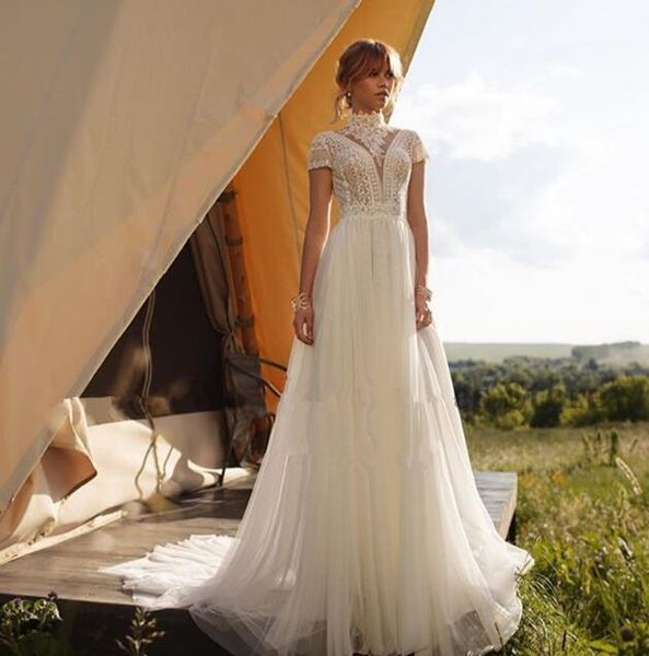 other wedding dresses backless a-line short sleeves tulle lace boho dubai arabic gown bridal dress vestido de noiva1, White
other wedding dresses backless a-line short sleeves tulle lace boho dubai arabic gown bridal dress vestido de noiva1, White