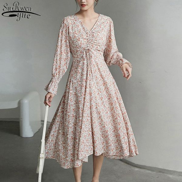 a-line long dress gentle women korean chic floral es pleated v-neck ruffles high waist femme robe 13085 210427, Black;gray
a-line long dress gentle women korean chic floral es pleated v-neck ruffles high waist femme robe 13085 210427, Black;gray