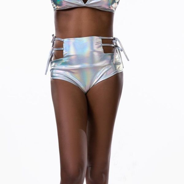 shiny holographic silver women bandage shorts lace-up hollow out bodycon metallic booty clubwear festival clothing women's, White;black
shiny holographic silver women bandage shorts lace-up hollow out bodycon metallic booty clubwear festival clothing women's, White;black