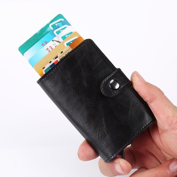 card holders pu leather business case wallet anti-theft magnetic automatic bank membership, Brown;gray
card holders pu leather business case wallet anti-theft magnetic automatic bank membership, Brown;gray