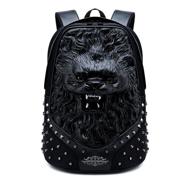 backpack 3d embossed lion bags for men rivet fashion women bag mochilas rock lapcool schoolbag teenagers travel
backpack 3d embossed lion bags for men rivet fashion women bag mochilas rock lapcool schoolbag teenagers travel