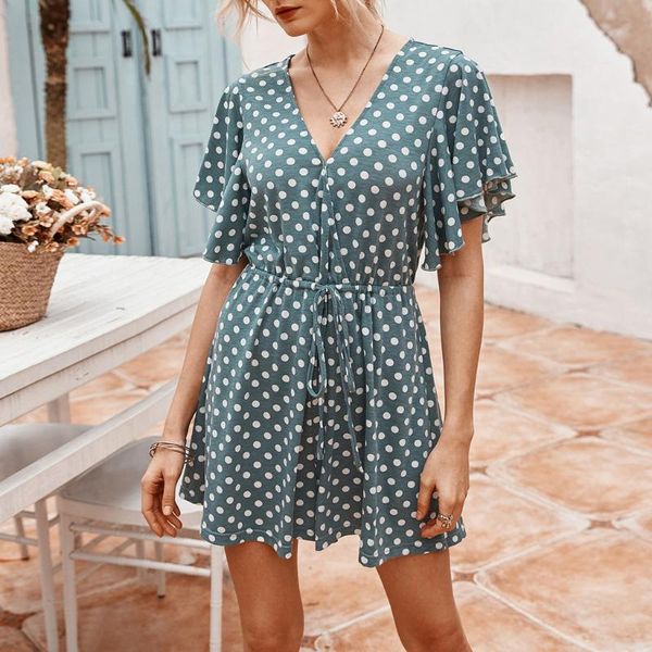 women's jumpsuits & rompers dot print playsuit women v-neck short sleevec wide leg loose playsuits female cotton summer beach bohemian, Black;white
women's jumpsuits & rompers dot print playsuit women v-neck short sleevec wide leg loose playsuits female cotton summer beach bohemian, Black;white