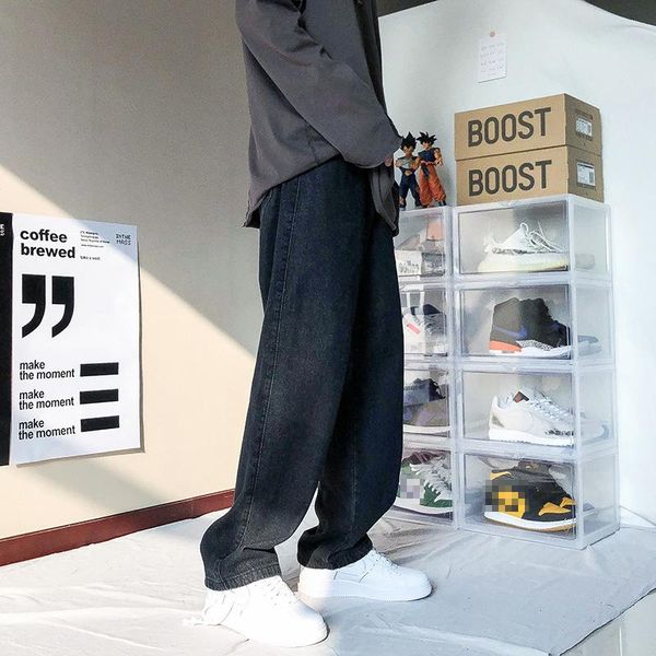 men's jeans 2021 loose black/blue straight pants solid color casual baggy homme cargo pocket wide leg denim trousers
men's jeans 2021 loose black/blue straight pants solid color casual baggy homme cargo pocket wide leg denim trousers