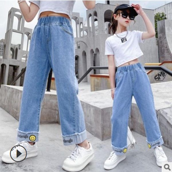 jeans children's fashion 2021 autumn/spring kids leisure trousers smile pants denim print blue color size4-14 ly211
jeans children's fashion 2021 autumn/spring kids leisure trousers smile pants denim print blue color size4-14 ly211