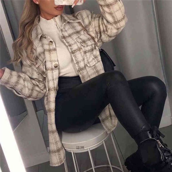 streetwear women woolen plaid coats fashion ladies turn down collar loose outercoat causal female pocket oversize coat 210427, Black
streetwear women woolen plaid coats fashion ladies turn down collar loose outercoat causal female pocket oversize coat 210427, Black