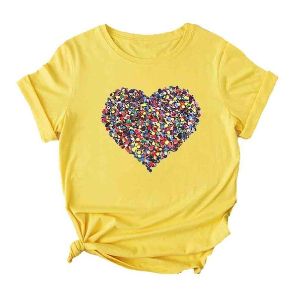 women's t-shirt heart printed t shirt women short sleeve graphic tee cotton valentine's day tshirt o-neck femme top, White
women's t-shirt heart printed t shirt women short sleeve graphic tee cotton valentine's day tshirt o-neck femme top, White