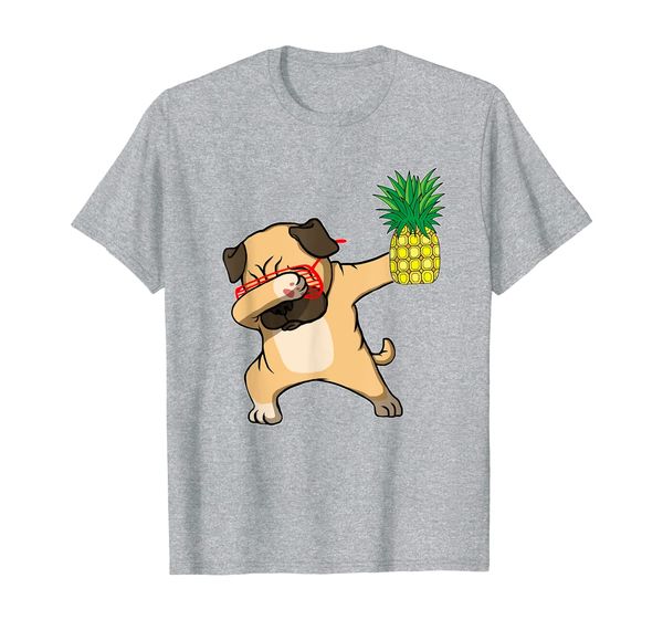 Dabbing Pug Puppy Dog Pineapple Aloha Hawaiian Gift T-Shirt, Mainly pictures