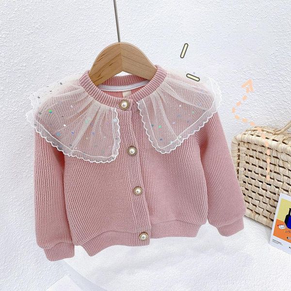 1-6years spring knitted cotton baby girls cardigan lace collar kids pink sweater coats children clothes pullover, Blue
1-6years spring knitted cotton baby girls cardigan lace collar kids pink sweater coats children clothes pullover, Blue