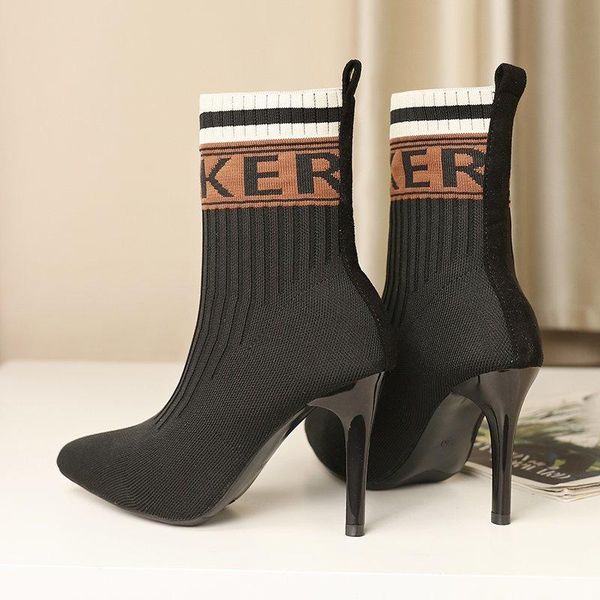 boots thin heel ankle for women high heels warm stretch fabric socks shoes woman autumn fashion tube short botas, Black
boots thin heel ankle for women high heels warm stretch fabric socks shoes woman autumn fashion tube short botas, Black
