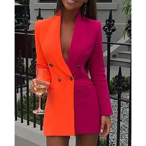 women's suits & blazers long blazer women 2021 office lady patchwork jacket female for autumn sleeve and jackets coat, White;black
women's suits & blazers long blazer women 2021 office lady patchwork jacket female for autumn sleeve and jackets coat, White;black