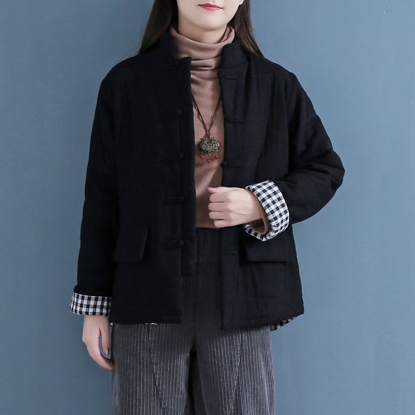cotton chinese style clothing women jackets 2021 autumn winter quilted tang suit cheongsam warm retro outwear jacket 11889, Red
cotton chinese style clothing women jackets 2021 autumn winter quilted tang suit cheongsam warm retro outwear jacket 11889, Red