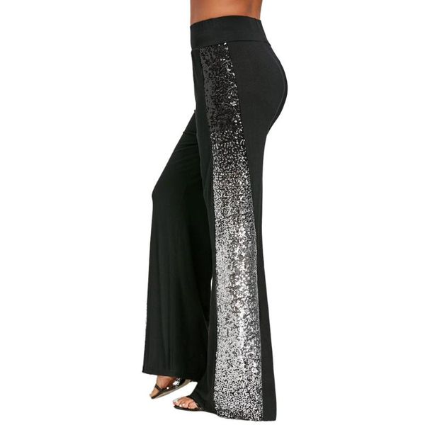 women's pants & capris spring autumn trousers fashion womens casual wide leg gradient sequins insert maxi gothic befree, Black;white
women's pants & capris spring autumn trousers fashion womens casual wide leg gradient sequins insert maxi gothic befree, Black;white