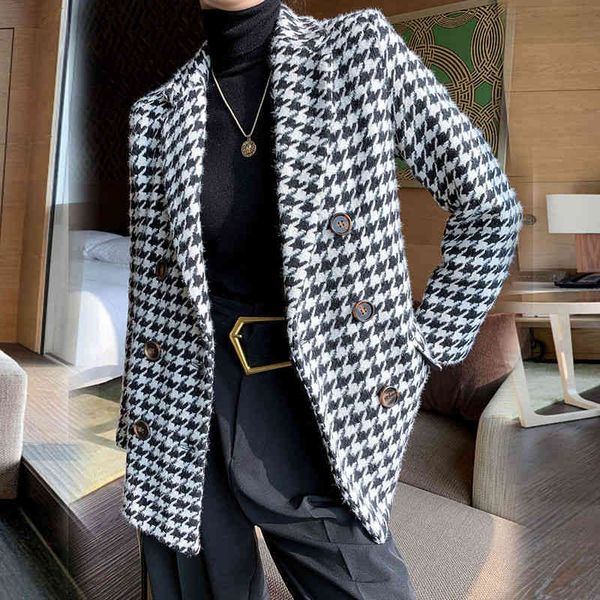 women's suits & blazers thick foot houndstooth blazer female spring and autumn suit jacket in woolen femme s outerwe w10a, White;black
women's suits & blazers thick foot houndstooth blazer female spring and autumn suit jacket in woolen femme s outerwe w10a, White;black
