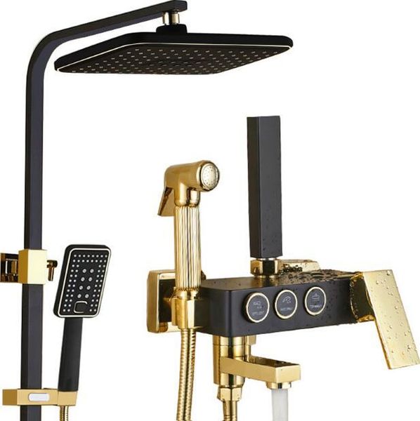 fashion brass wall mounted bathroom bathtub faucet set square shower with rain fall head sets
fashion brass wall mounted bathroom bathtub faucet set square shower with rain fall head sets