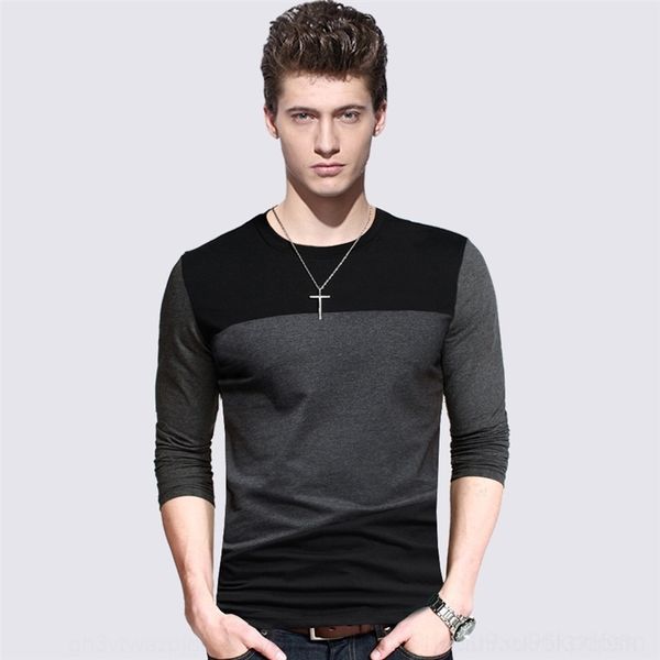 p2g cotton long sleeve large t-shirts) men's round t-women's neck contrast stitching long sleeve t-shirt slim 8043, White;black
p2g cotton long sleeve large t-shirts) men's round t-women's neck contrast stitching long sleeve t-shirt slim 8043, White;black
