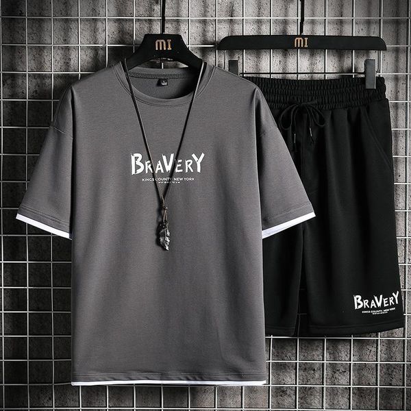 men's tracksuits 2021 tracksuit set summer t-shirt + shorts fashion printing short sleeve casual men sportswear running suit 2 pcs, Gray
men's tracksuits 2021 tracksuit set summer t-shirt + shorts fashion printing short sleeve casual men sportswear running suit 2 pcs, Gray