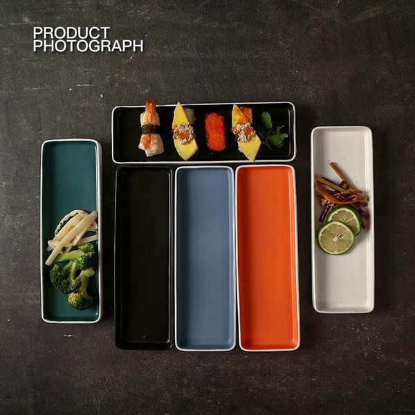 dishes & plates ceramic sushi plate japanese rectangular creative simple dumpling retro nordic style long dessert
dishes & plates ceramic sushi plate japanese rectangular creative simple dumpling retro nordic style long dessert