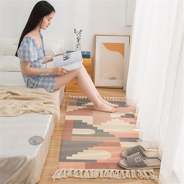 carpets japanese style long cotton thread hand-woven bedside carpet bedroom living room home decor
carpets japanese style long cotton thread hand-woven bedside carpet bedroom living room home decor